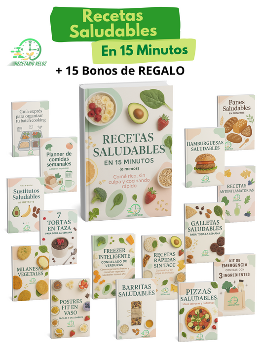 Recetas saludables en 15 minutos o menos